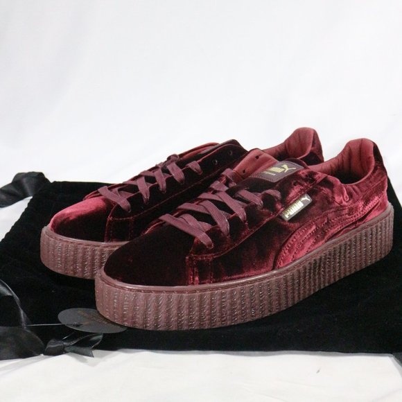FENTY x PUMA Rihanna Creeper Burgundy Sneakers Sz 10 US Men 11.5 Wmn - Picture 11 of 16